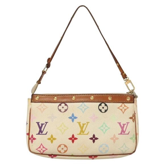 LOUIS VUITTON Monogram Multicolor Pochette Pouch White M92649 LV Auth 135545 - Picture 3 of 16